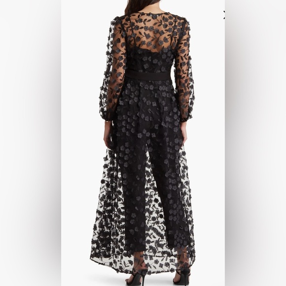 Julia Jordan Floral Overlay Jacket Size 8 Black *Jacket Only* Read - Picture 10 of 12